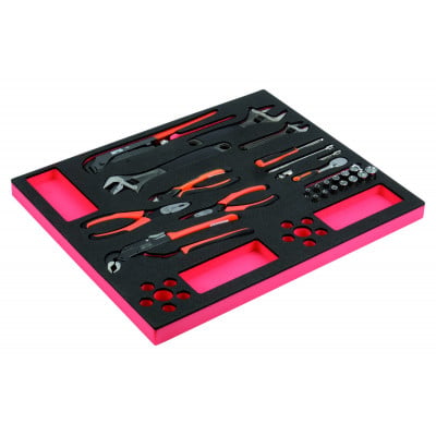 Jeu de pinces/clés/douilles, module mousse 3/3 Fit&Go - 26 pcs - Bahco | FF1A5022