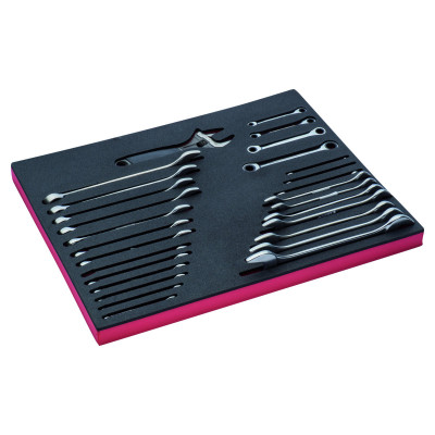 Jeu de clés mixtes, module mousse 3/3 Fit&Go - 28 pcs - Bahco | FF1A56