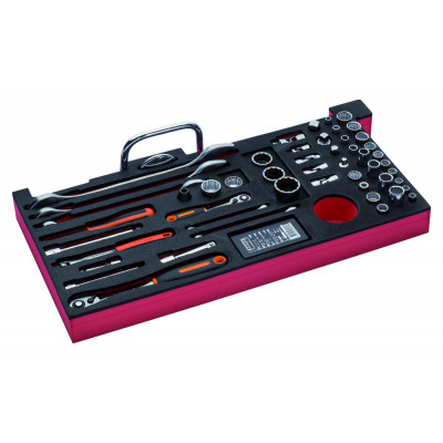 Module mousse pour nos caisses à outils métalliques 1483K & 1483KHD - 79 pcs - Bahco | FF3A01
