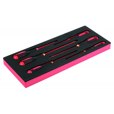 Jeu de tournevis isolés pour vis à fente/Phillips, module 1/3 Fit&Go - 6 Pcs - Bahco | FF1E1011