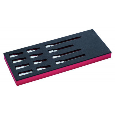 Jeu de douilles tournevis 1/2", module mousse 1/3 Fit&Go - 12 pcs - Bahco | FF1E2208