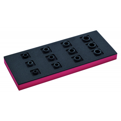 Jeu de douilles 1/2", module mousse 1/3 Fit&Go - 12 pcs - Bahco | FF1E2212