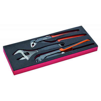 Jeu de clés et de pinces, module mousse 1/3 Fit&Go - 3 pcs - Bahco | FF1E5007