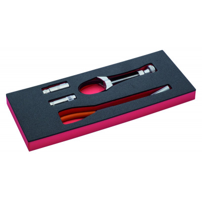 Jeu de pinces et de douilles pour clé à bougie, module mousse 1/3 Fit&Go - 4 pcs - Bahco | FF1E5008