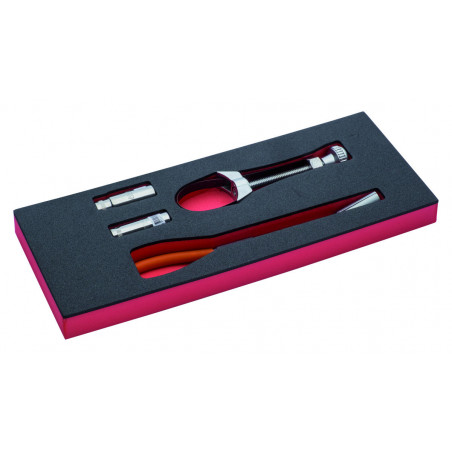 Jeu de pinces et de douilles pour clé à bougie, module mousse 1/3 Fit&Go - 4 pcs - Bahco | FF1E5008