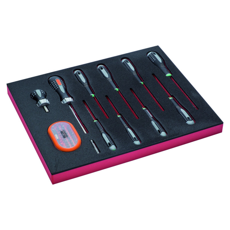 Jeu de tournevis TORX®, module mousse 2/3 Fit&Go - 12 pcs - Bahco | FF1F1005