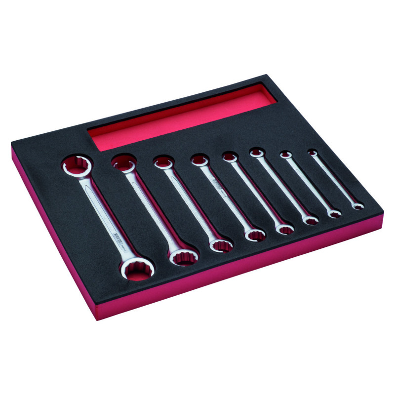 Jeu de clés à tuyauter, module mousse 2/3 Fit&Go - 8 pcs - Bahco | FF1F3009