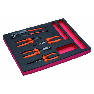 Jeu de pinces/pinces coupantes isolées, module mousse 2/3 Fit&Go - 5 pcs - Bahco | FF1F4005