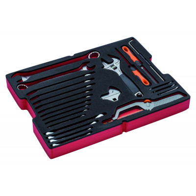 Jeu de clés et limes, module mousse pour 4750RCHD01 Caisse rigide à usage intensif - 24 pcs - Bahco | FF2A08