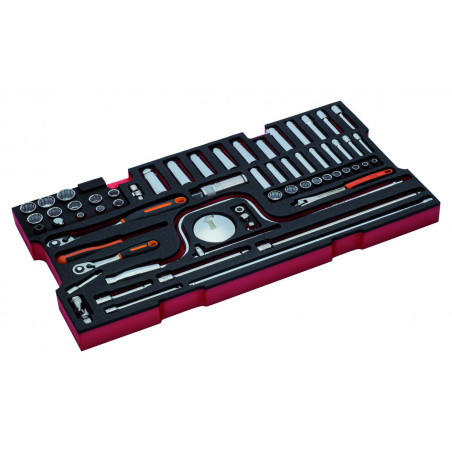 Jeu de douilles, module mousse pour 4750RCHDW01 Caisse rigide à usage intensif - 61 pcs - Bahco | FF2B01