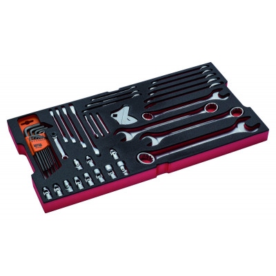 Jeu de douilles et clés, module mousse pour 4750RCHDW01 Caisse rigide à usage intensif - 44 pcs - Bahco | FF2B03