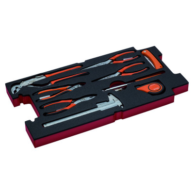 Jeu de pinces multi-usages, module mousse pour 4750RCHDW01 Caisse rigide à usage intensif - 9 pcs - Bahco | FF2B15
