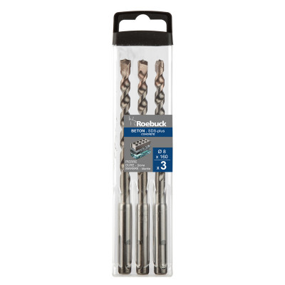 PACK 3 FORETS SDS+ D. 8X160 - ROEBUCK | 853498
