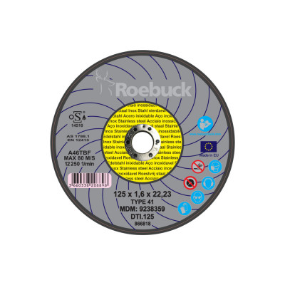 DISQUE DTI.125 - D.125X1,6 TRONCONNAGE - INOX - ROEBUCK | 866818