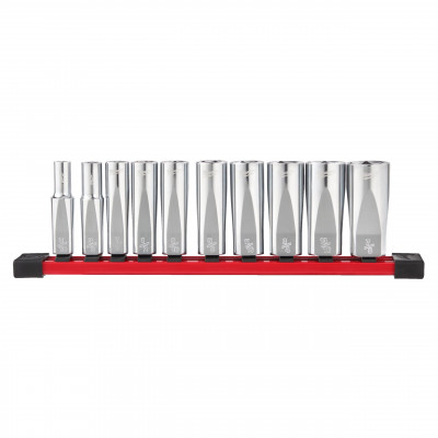 SET DOUILLE 6 PANS LONGUE 3/8" IMPERIAL 10PC - Blister - Milwaukee | 4932492510