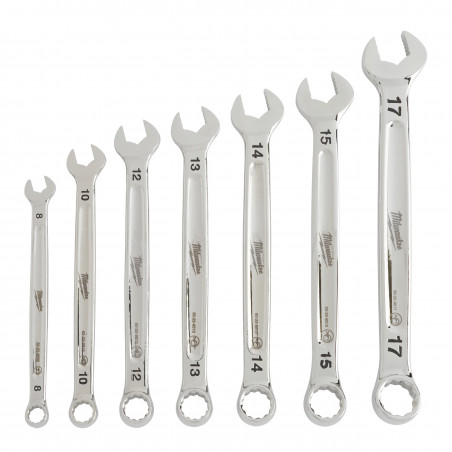 SET DE 7 CLÉS MIXTES MÉTRIQUES – 7PC (TAILLES 10, 11, 12, 13, 14, 15, 17 MM) - Blister - Milwaukee | 4932464257