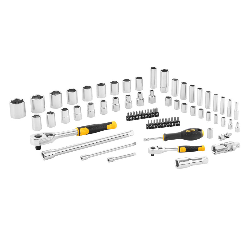 COFFRET DE DOUILLES ¼’’ + ½’’ - JEU DE 72 PCS - STANLEY | STMT82831-1