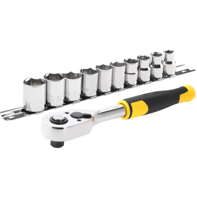 CLIQUET 72 DENTS – 3/8’’ + 10 DOUILLES – 11 PCS - STANLEY | STMT82670-0