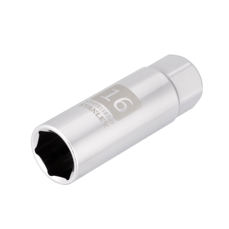 KING TONY Douille Pour Bougie 14 Mm 3/8" DR.12PT Avec Caoutchouc - Longueur 250 Mm