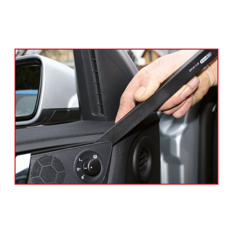 Pince Levier KS Tools Pour Baguettes Et Revêtements - Coudée 90° Fendue, Idéale Pour Démonter Sans Abîmer