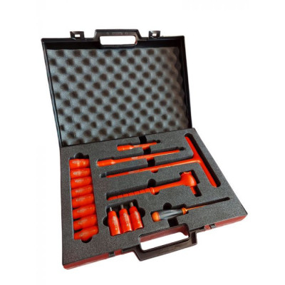 Coffret de douilles et accessoires 1/2'' isolés 1000V, 16 pièces - KSTools | 112.1860