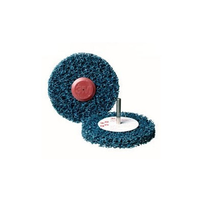 Roue abrasive non tissée Scotch-Brite Clean and Strip CG-ZS, Bleu, 150 mm x 13 mm x 8 mm, Extra gros - 3M | 7100093983