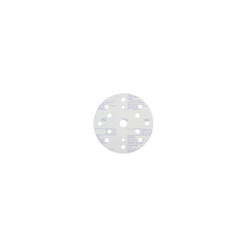 Hookit Disque abrasif de finition support film 260L, 150 mm, 15 trous, P1500, 51053 - 3M | 7100113147