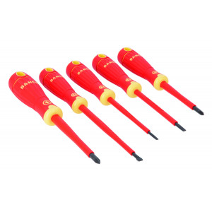 Tournevis BahcoFIT isolé VDE pour vis à fente et Phillips avec manche multi-composants - 5 pcs Bahco | B220.005