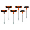 Jeu de tournevis à douille 6 pans avec manche en T 5-13 mm - 6 pcs Bahco | 903t-3