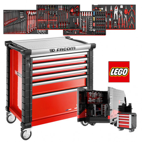 Servante d'atelier FACOM JET.6M4A + Composition CM.XL + Camion LEGO Premium  Offert