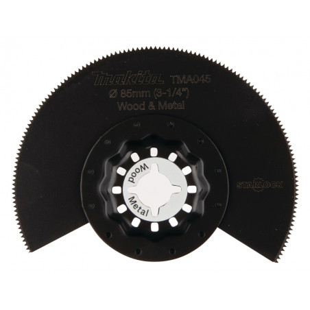 Lame segment Bois/Métal. Moyeu déporté Ø 85mm, Type TMA045 Makita | B-64799