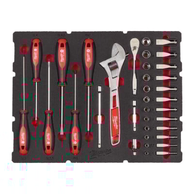 MODULE MOUSSE PACKOUT DOUILLE 1/4 35PCS - Carton - Milwaukee | 4932480717