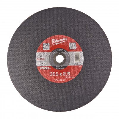DISQUE A TRONCONNER PRO+ 355MM EPAISSEUR 2,5 MM PRO+ 1PC - Commande uniquement par multiple de 10 - Milwaukee | 4932451505