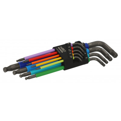 JEU DE CLÉS MÂLES 6 PANS COULEUR - 9 PCS - Bahco | C1997LM/9P
