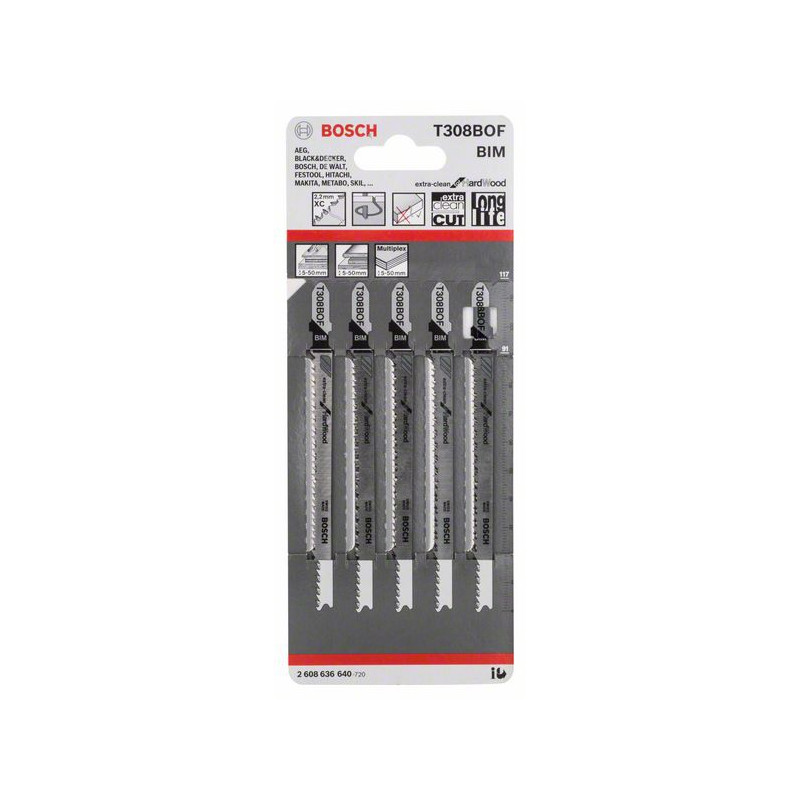 2608636640 Lame de scie sauteuse T 308 BOF Accessoire Bosch pro outils