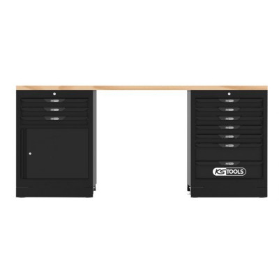 Etabli SRM 10 tiroirs + 1 porte pour SRM - KS Tools | 810.8050