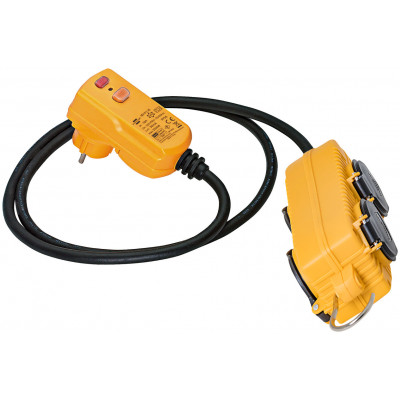 Rallonge électrique avec fiche différentielle 10mA et bloc mobile Powerblock, IP - Brennenstuhl | 1132741