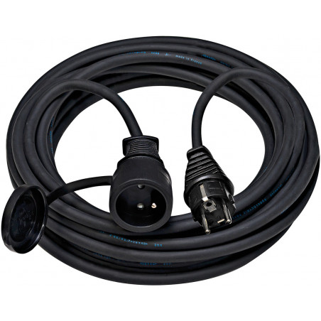 Rallonge électrique 10m H07RN-F 3G2,5, noire - Brennenstuhl | 1169331
