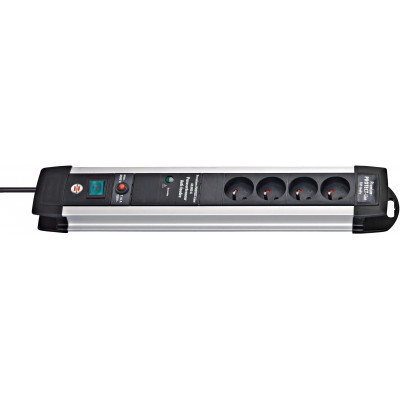 Multiprise Premium Protect-Line Alu  4 prises avec interrupteur, parasurtenseur, - Brennenstuhl | 1391001304