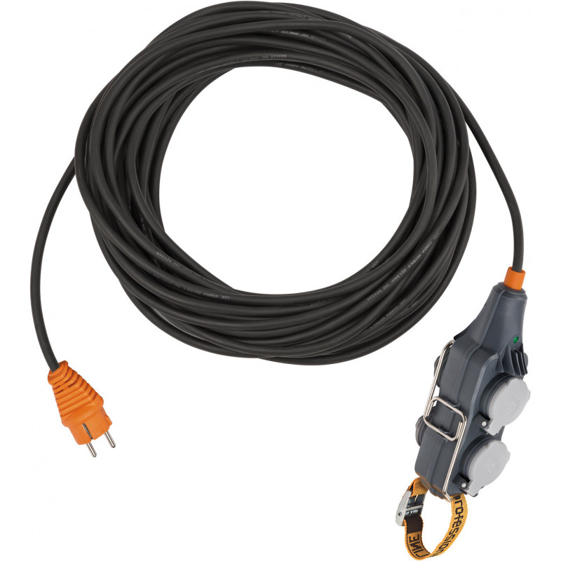 Rallonge électrique professionalLINE avec bloc 4 prises mobile Powerblock  15m H - Brennenstuhl | 9161151160