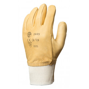 Gants maîtrise EUROSTRONG 2450 fleur vachette hydrofuge beige, protège artère *CAR* - COVERGUARD | MOP2450