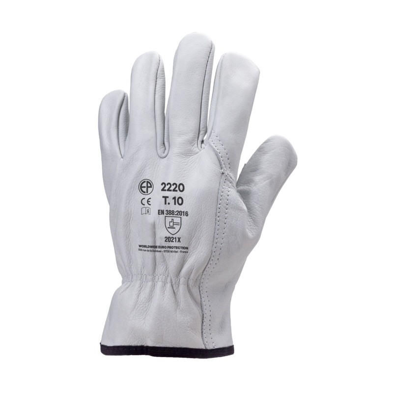Gants maîtrise EUROSTRONG 2220 tout fleur vachette ecru *CAR* - COVERGUARD | MOP2220