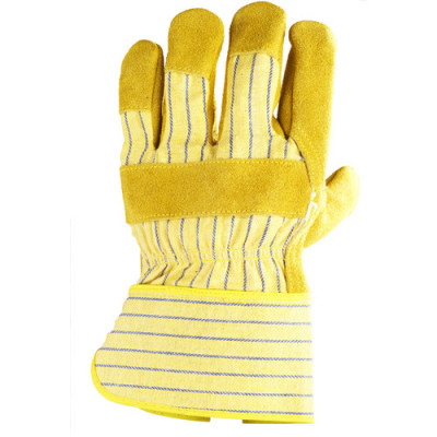 Gants docker croûte vachette jaune, paume renfort fleur +CAR - COVERGUARD | MOP153