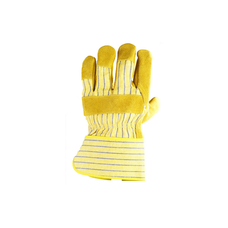 Gants docker croûte vachette jaune, paume renfort fleur +CAR - COVERGUARD | MOP153