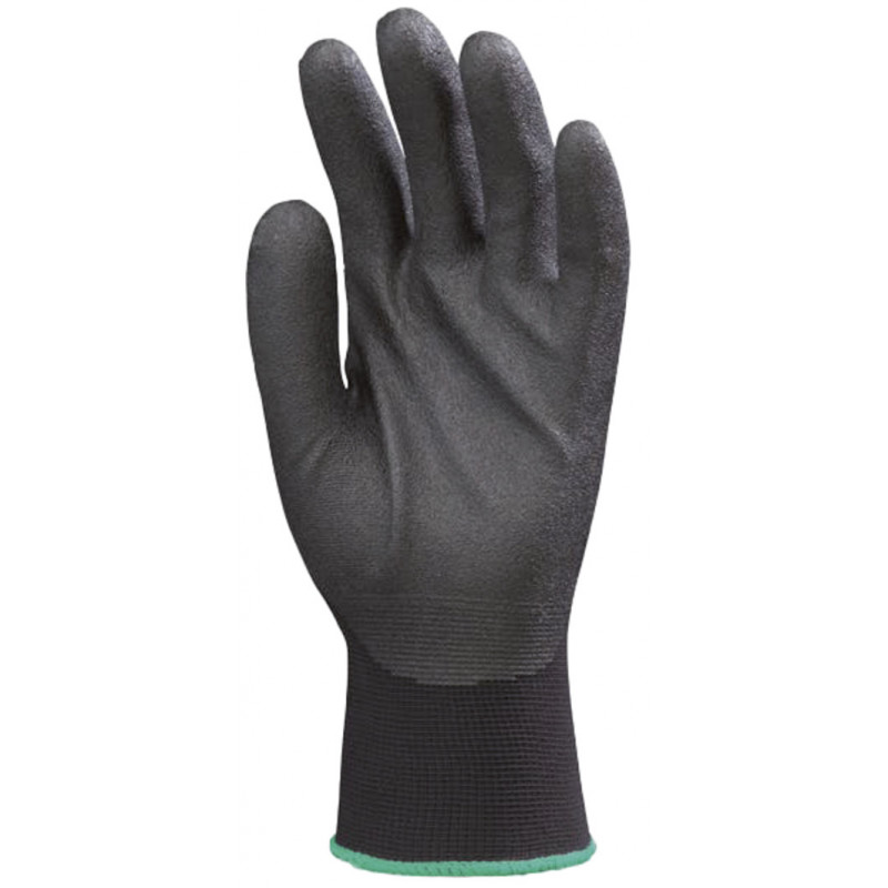 Gants EUROLITE 6640, nylon noir, paume enduite mousse PVC noir - COVERGUARD | MO6640