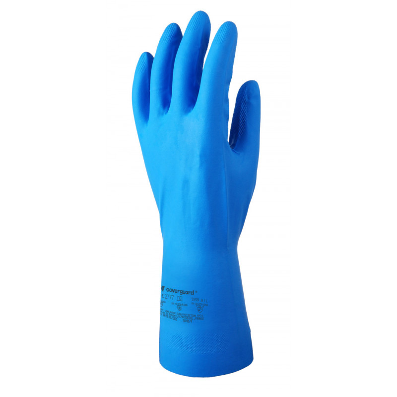 Gants EUROCHEM 5560 nitrile bleu non flocké, 0,22 mm, 33cm - COVERGUARD | MO5560