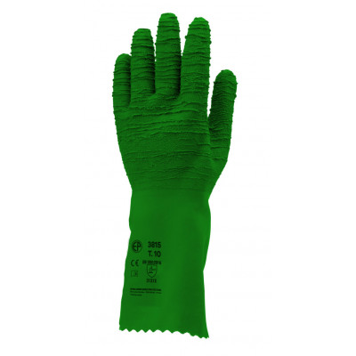 Gants EUROSTRONG 3815 latex crépé vert standard 32 cm - COVERGUARD | MO3815