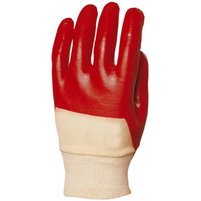 Gants EUROSTRONG 3420 PVC rouge dos aéré standard, - COVERGUARD | MO3420