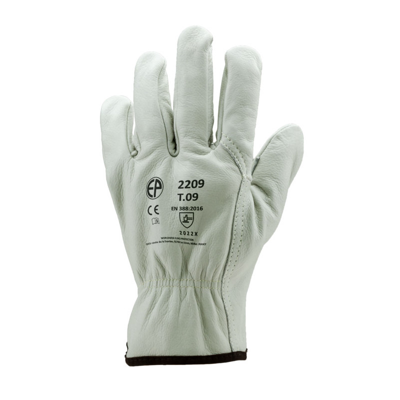 Gants maîtrise EUROSTRONG 2210 tout fleur vachette sup. ecru - COVERGUARD | MO2210