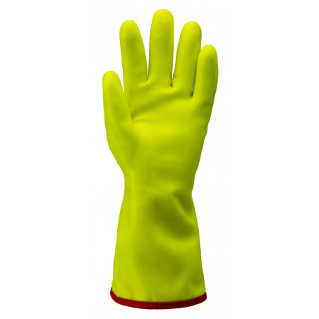 Gants EUROWINTER F110, polyamide, PVC jaune, finition "grainée" sur la main, doublé 35cm EN374 - COVERGUARD | 1WICH00